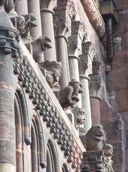 Worms Dom, Westchor - Medieval Gargoyles at Worms Cathedral