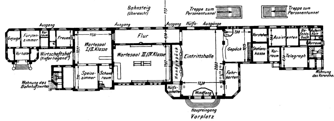 Worms Hauptbahnhof, Art Nouveau, Plan of railway station, Bahnhofsplan, Nibelungenstadt