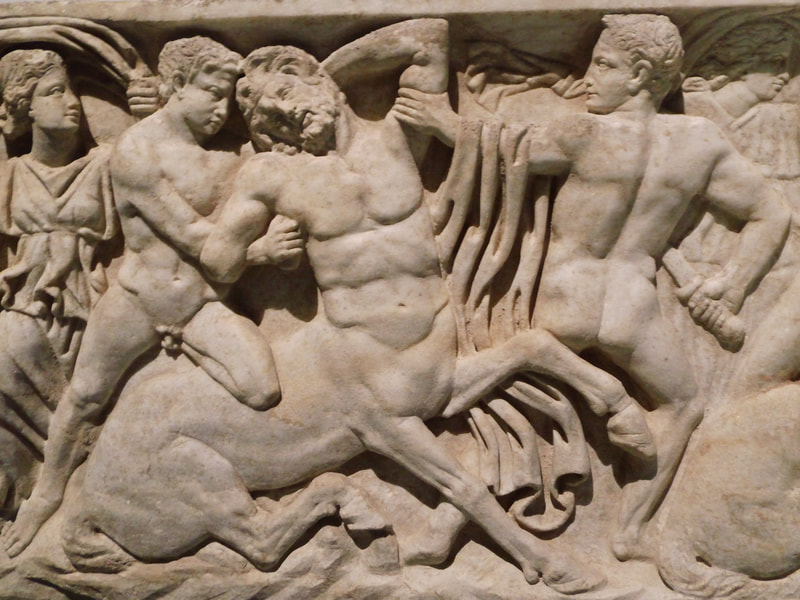 Centaurs: from a 2nd c.-Roman sarcophagus (coll. Gandur pour l'Art, Geneva, photo: R.H.)