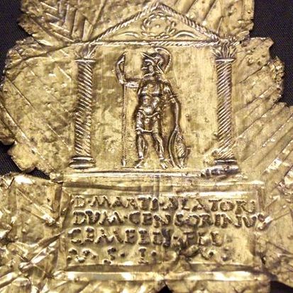 Mars Alator gold leave Barkway Classical, Romano-Celtic god, keltisch, interpretatio, hybridisation