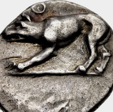 WOLF at bay the symbol of the city of ARGOS (ca. 270-250 BC)