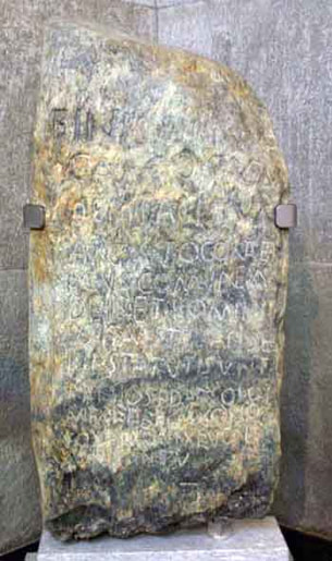 Vercelli bilingual inscription Celtic Latin bilinge Lepontic keltisch