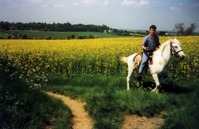 Letchworth - open countryside - nice! with my Camargue Horse Vaccarès