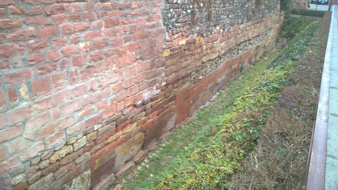 Roman Fortification Wall Worms Römische Stadtmauer Kastellmauer Worms Bauhofgasse Paulusstift