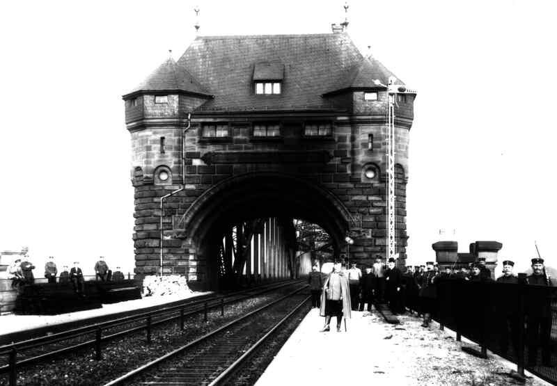 Worms Eisenbahnbrücke, Rheinbrücke, Worms Brücke, Nibelungenstadt, Weltkrieg